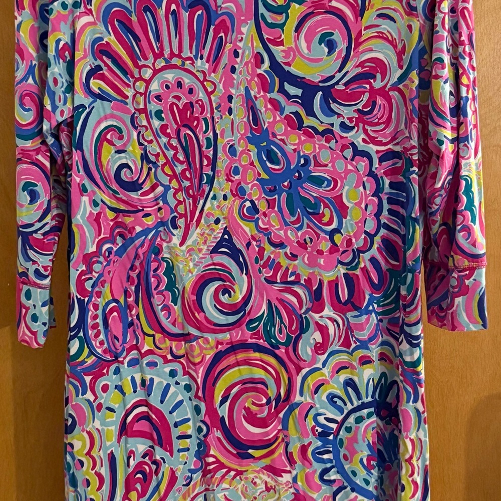Lilly Pulitzer midi dress pink paisley